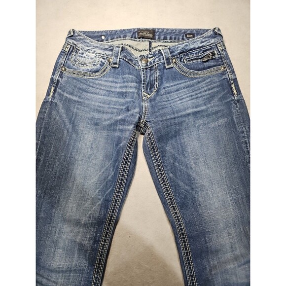 ReRock Express Jeans Womens 8 Boot Cut Flare Stretch Zipper 5 Pocket Y2K 32x32 - Picture 3 of 12